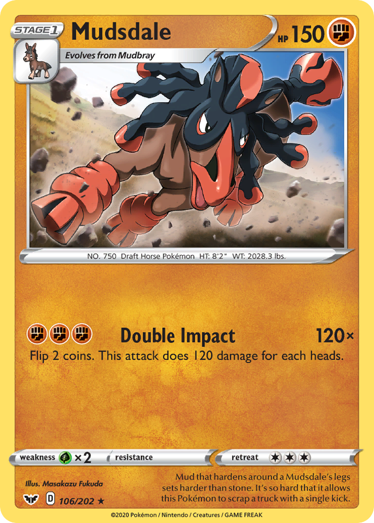 Mudsdale - Sword & Shield - #106 - Pokemon TCG card