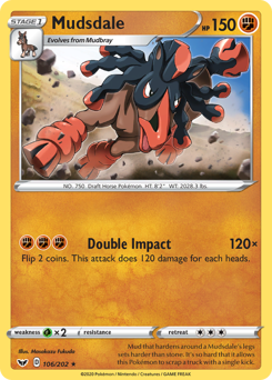 Mudsdale #106 Mudsdale - Sword & Shield - #106 - Pokemon TCG card