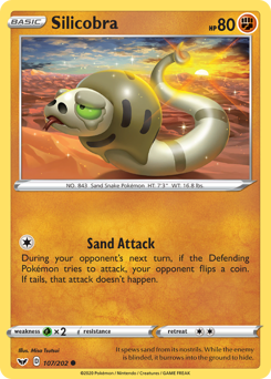 Silicobra #107 Silicobra - Sword & Shield - #107 - Pokemon TCG card