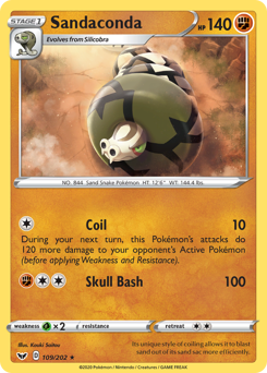 Sandaconda - Sword & Shield - #109 - Pokemon TCG card
