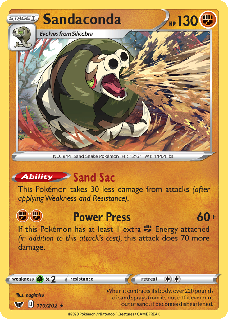 Sandaconda - Sword & Shield - #110 - Pokemon TCG card