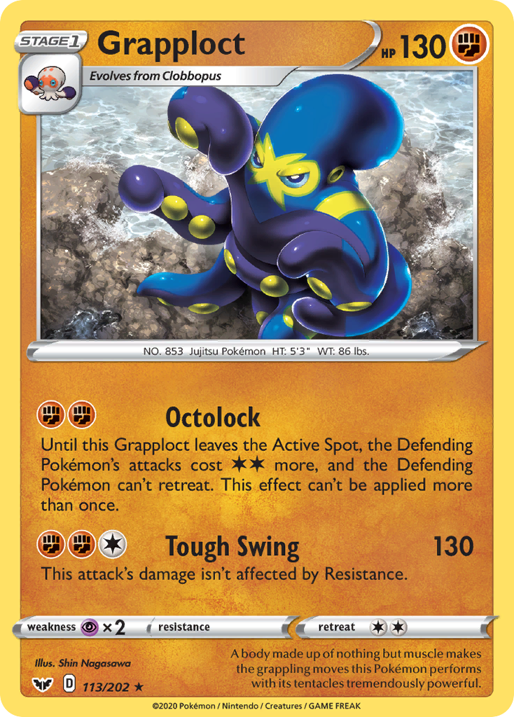 Grapploct - Sword & Shield - #113 - Pokemon TCG card