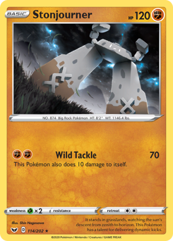 Stonjourner - Sword & Shield - #114 - Pokemon TCG card