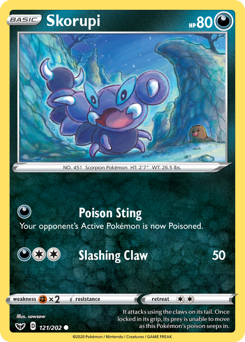 Skorupi #121 Skorupi - Sword & Shield - #121 - Pokemon TCG card