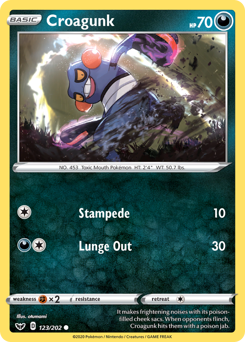 Croagunk - Sword & Shield - #123 - Pokemon TCG card