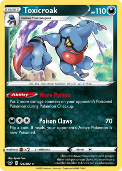 Toxicroak #124 Toxicroak - Sword & Shield - #124 - Pokemon TCG card