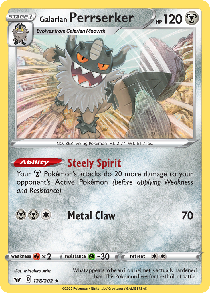 Galarian Perrserker - Sword & Shield - #128 - Pokemon TCG card