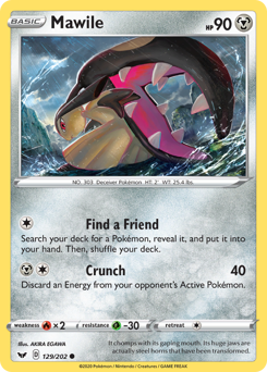 Mawile #129 Mawile - Sword & Shield - #129 - Pokemon TCG card