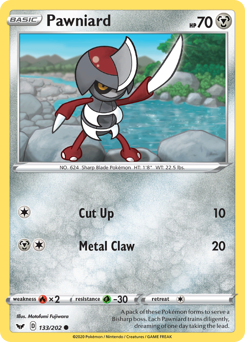 Pawniard - Sword & Shield - #133 - Pokemon TCG card