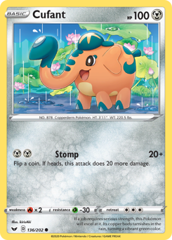 Cufant - Sword & Shield - #136 - Pokemon TCG card
