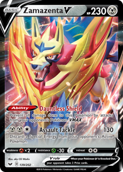 Zamazenta V #139 Zamazenta V - Sword & Shield - #139 - Pokemon TCG card