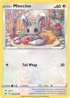 Minccino #146 Minccino - Sword & Shield - #146 - Pokemon TCG card
