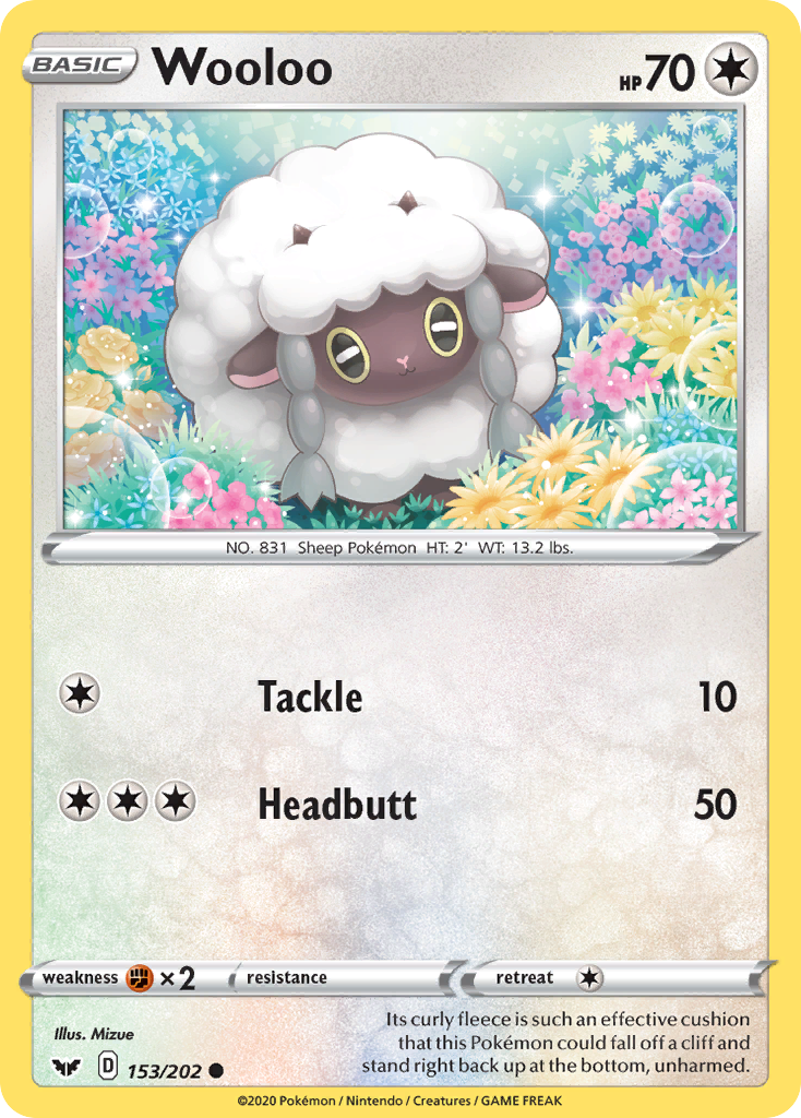 Wooloo - Sword & Shield - #153 - Pokemon TCG card