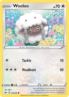Wooloo #153 Wooloo - Sword & Shield - #153 - Pokemon TCG card