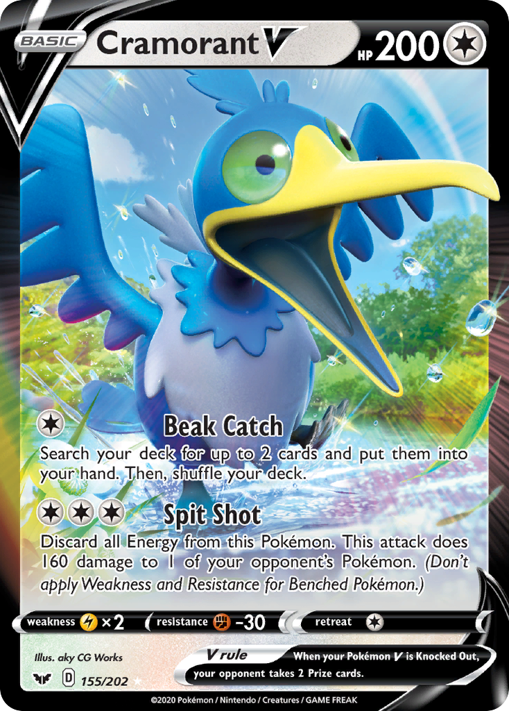 Cramorant V - Sword & Shield - #155 - Pokemon TCG card