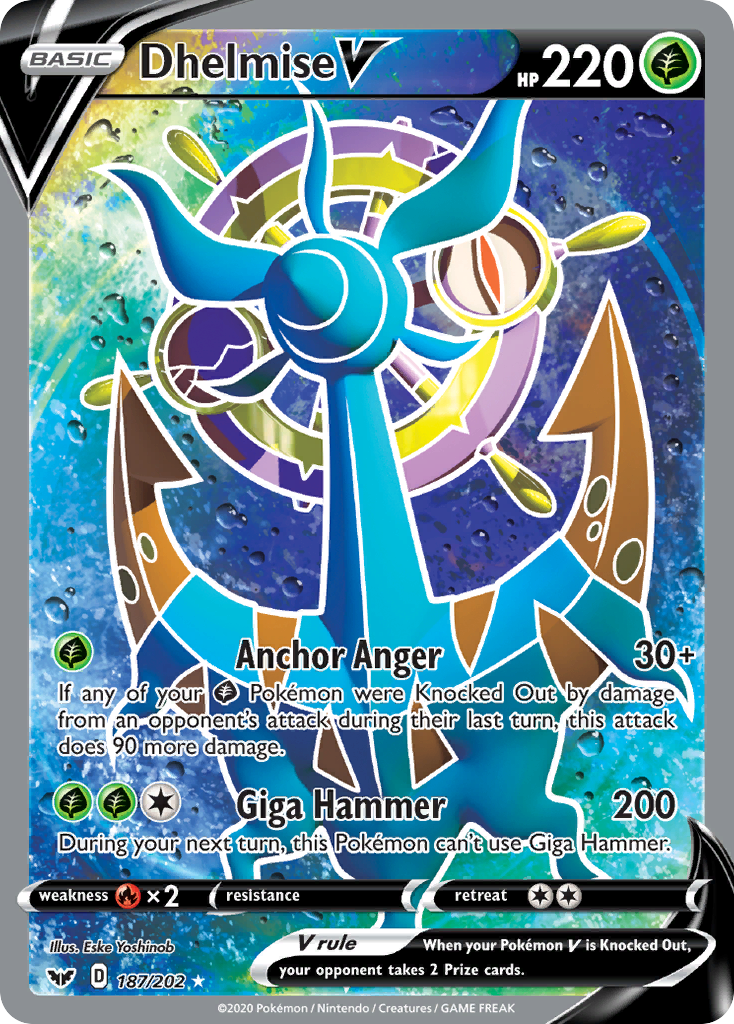 Dhelmise V - Sword & Shield - #187 - Pokemon TCG card