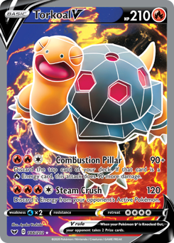 Torkoal V #188 Torkoal V - Sword & Shield - #188 - Pokemon TCG card