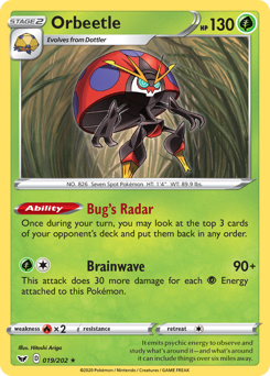 Orbeetle #19 Orbeetle - Sword & Shield - #19 - Pokemon TCG card