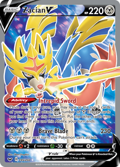 Zacian V #195 Zacian V - Sword & Shield - #195 - Pokemon TCG card