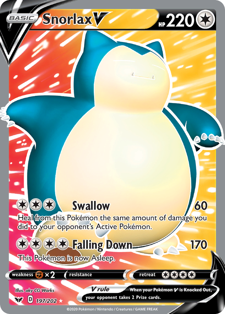 Snorlax V - Sword & Shield - #197 - Pokemon TCG card