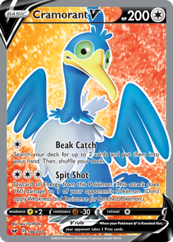 Cramorant V - Sword & Shield - #198 - Pokemon TCG card