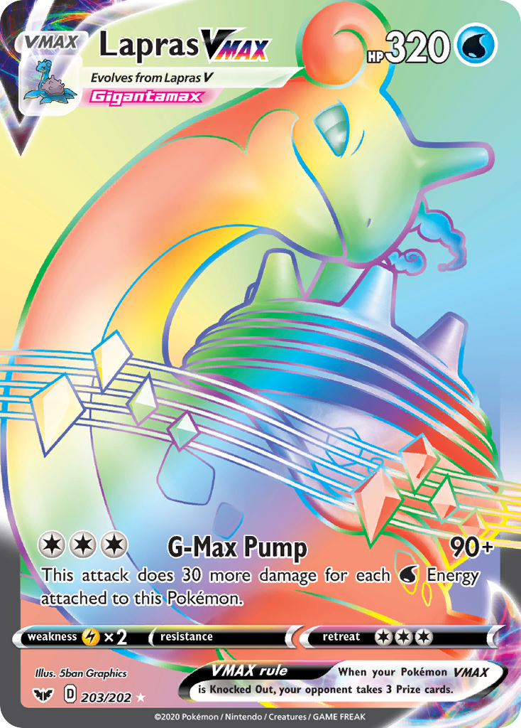 Lapras VMAX - Sword & Shield - #203 - Pokemon TCG card