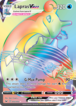 Lapras VMAX #203 Lapras VMAX - Sword & Shield - #203 - Pokemon TCG card
