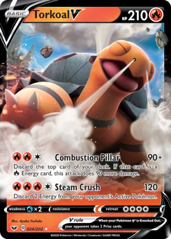 Torkoal V #24 Torkoal V - Sword & Shield - #24 - Pokemon TCG card