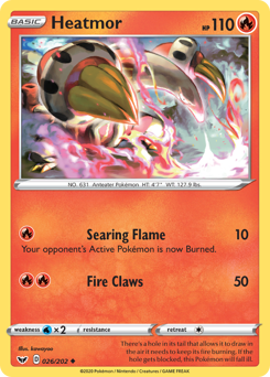 Heatmor - Sword & Shield - #26 - Pokemon TCG card