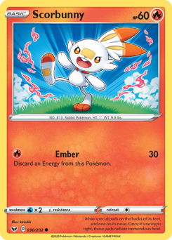 Scorbunny #30 Scorbunny - Sword & Shield - #30 - Pokemon TCG card