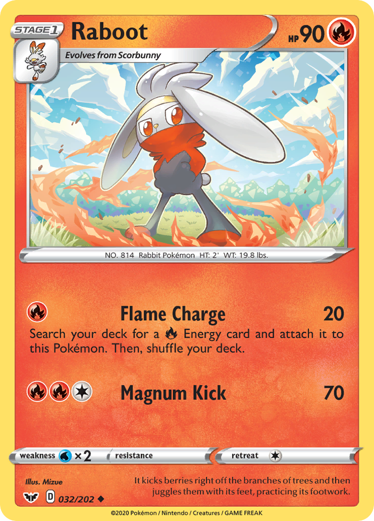 Raboot - Sword & Shield - #32 - Pokemon TCG card