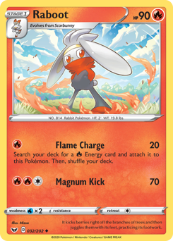 Raboot #32 Raboot - Sword & Shield - #32 - Pokemon TCG card