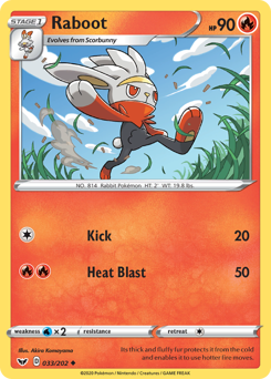 Raboot #33 Raboot - Sword & Shield - #33 - Pokemon TCG card