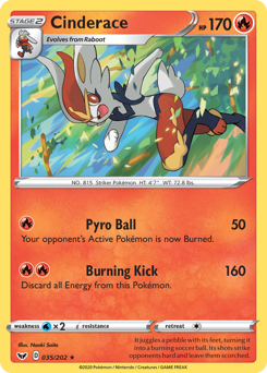 Cinderace #35 Cinderace - Sword & Shield - #35 - Pokemon TCG card