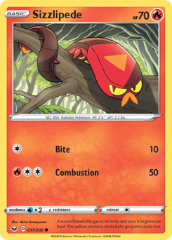 Sizzlipede #37 Sizzlipede - Sword & Shield - #37 - Pokemon TCG card