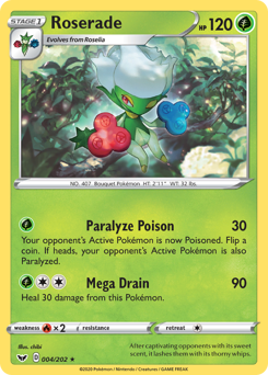 Roserade #4 Roserade - Sword & Shield - #4 - Pokemon TCG card