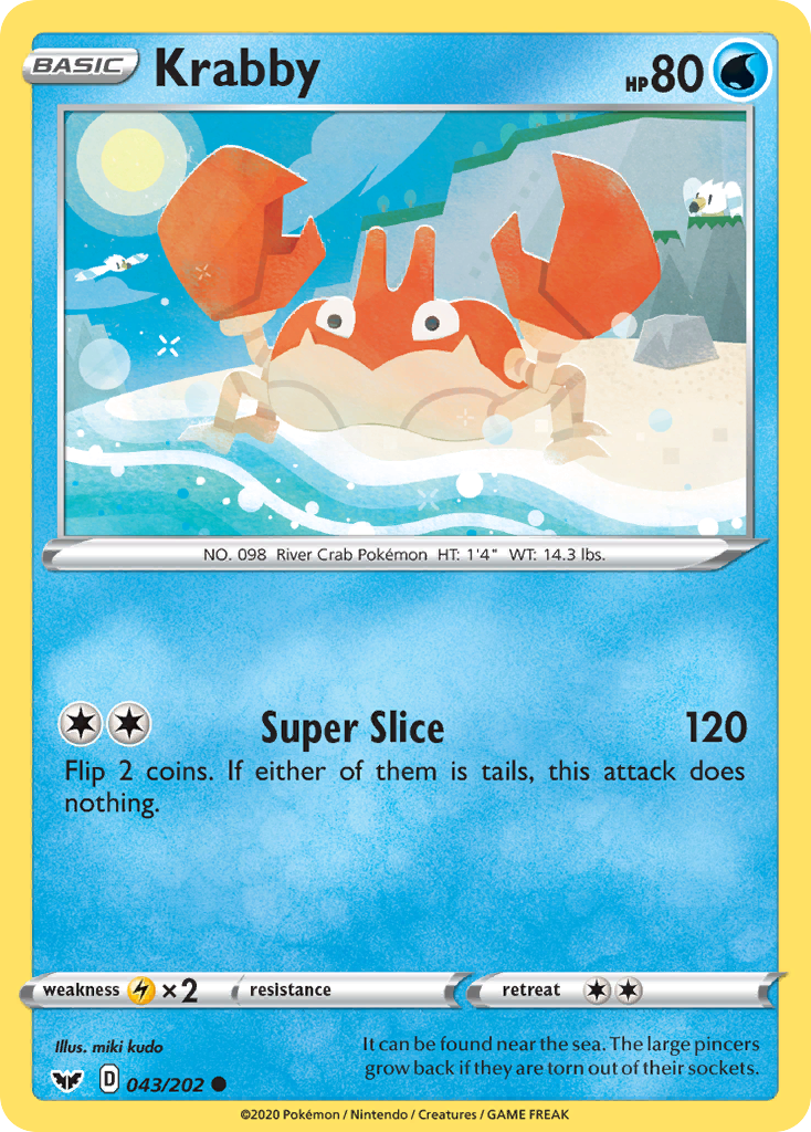 Krabby - Sword & Shield - #43 - Pokemon TCG card