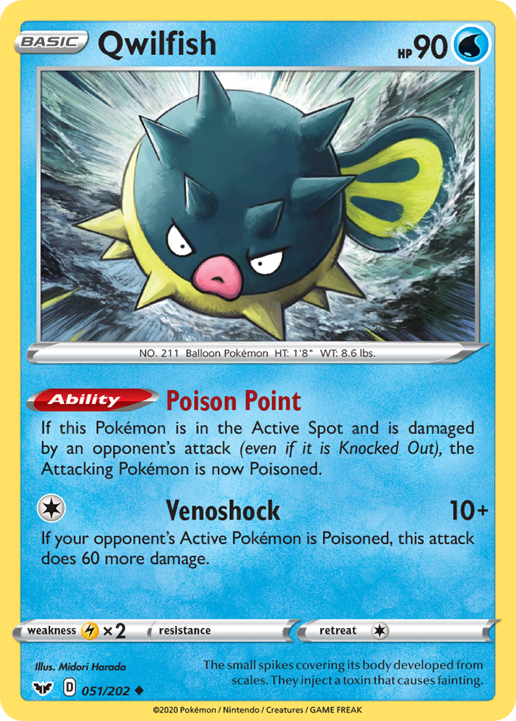 Qwilfish - Sword & Shield - #51 - Pokemon TCG card
