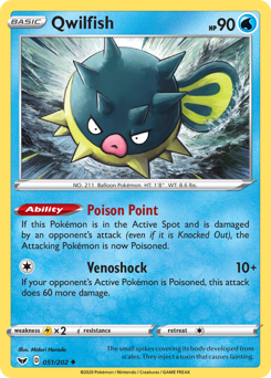 Qwilfish #51 Qwilfish - Sword & Shield - #51 - Pokemon TCG card