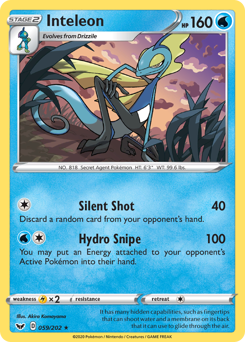 Inteleon - Sword & Shield - #59 - Pokemon TCG card