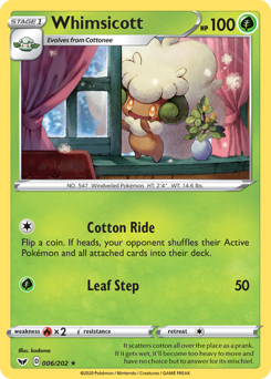 Whimsicott #6 Whimsicott - Sword & Shield - #6 - Pokemon TCG card