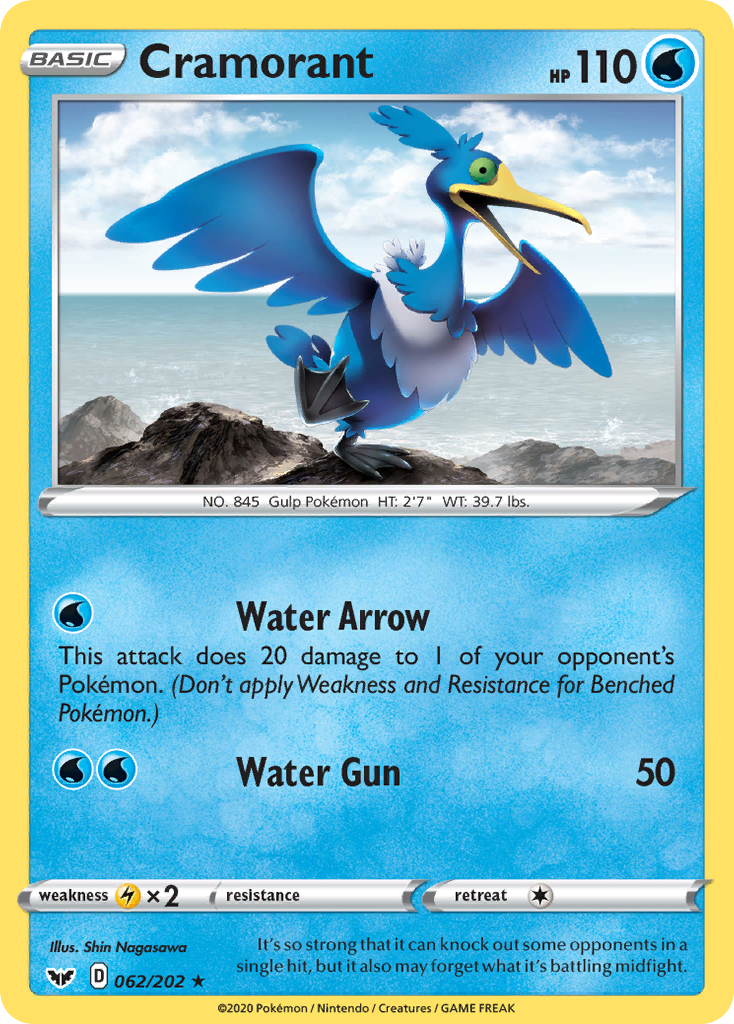 Cramorant - Sword & Shield - #62 - Pokemon TCG card