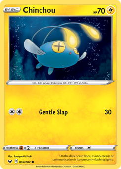 Chinchou #67 Chinchou - Sword & Shield - #67 - Pokemon TCG card