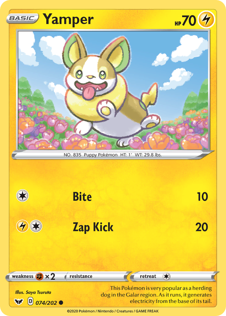 Yamper - Sword & Shield - #74 - Pokemon TCG card