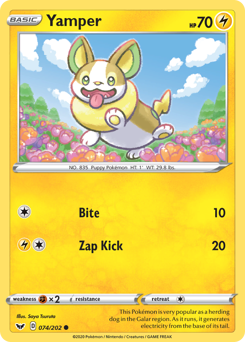 Yamper #74 Yamper - Sword & Shield - #74 - Pokemon TCG card