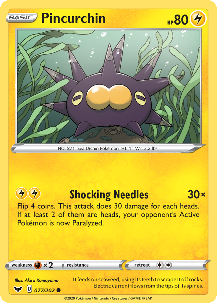 Pincurchin - Sword & Shield - #77 - Pokemon TCG card