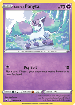 Galarian Ponyta #81 Galarian Ponyta - Sword & Shield - #81 - Pokemon TCG card