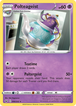 Polteageist #90 Polteageist - Sword & Shield - #90 - Pokemon TCG card