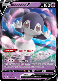 Indeedee V #91 Indeedee V - Sword & Shield - #91 - Pokemon TCG card