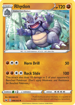 Rhydon #98 Rhydon - Sword & Shield - #98 - Pokemon TCG card